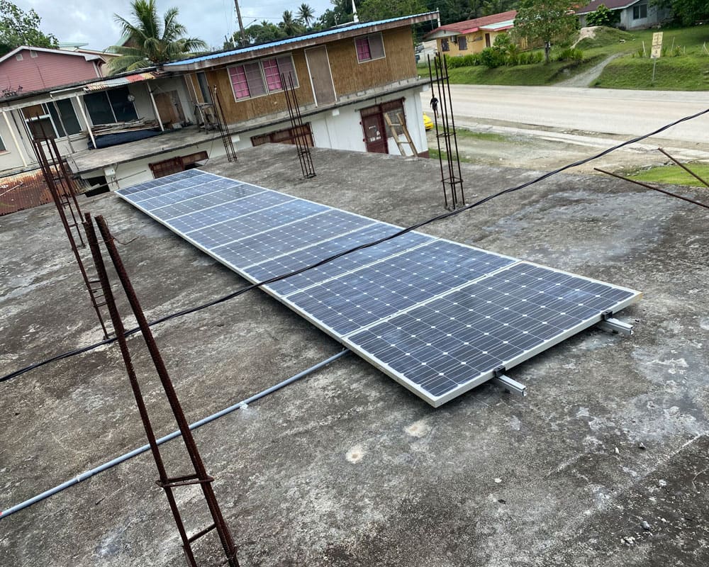 Commercial solar panels providing onsite power to a business
