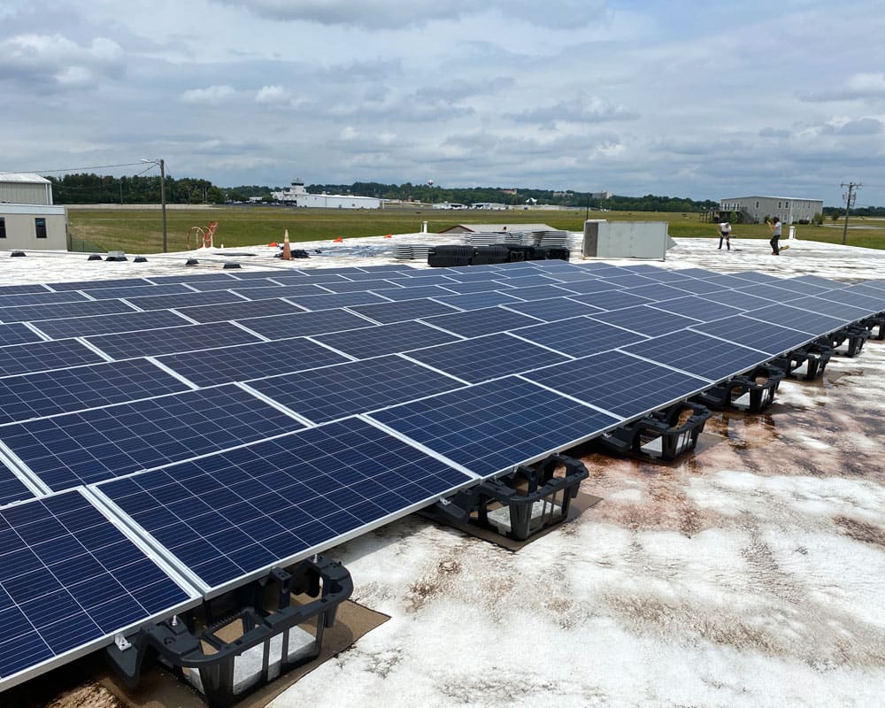 Commercial group of solar panels